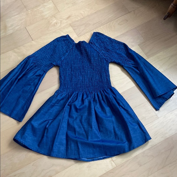 Stylish Denim Mini Dress - Picture 1 of 4